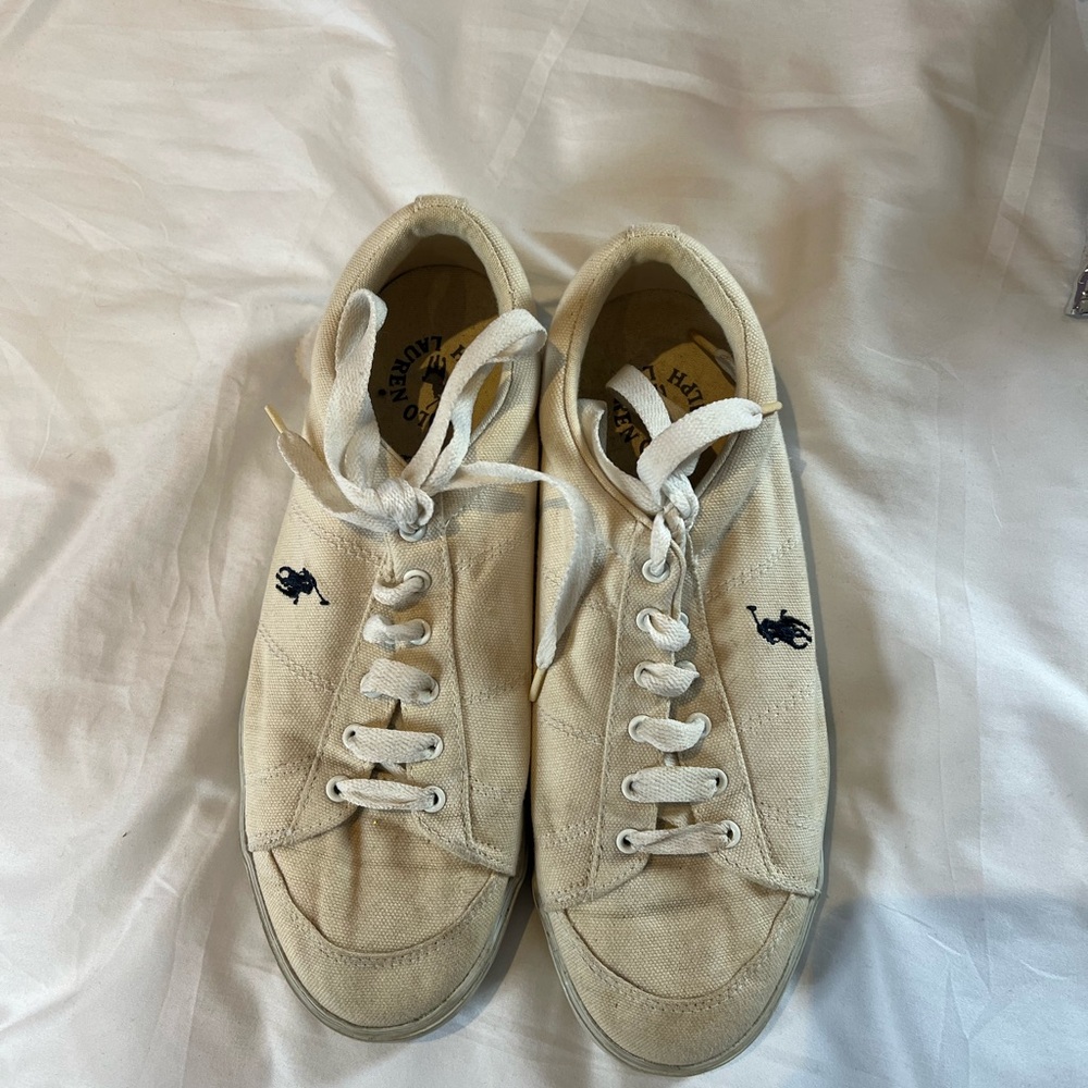 Vintage Polo Ralph Lauren Cream Sneakers